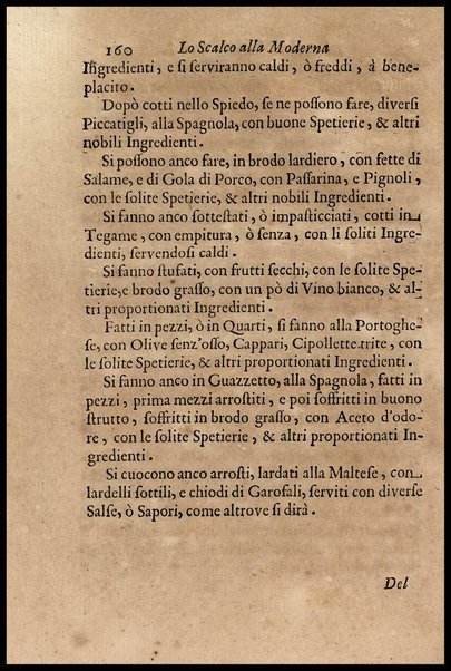 1: Parte prima in cui si tratta delle vivande di grasso