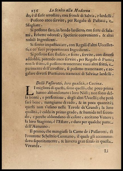 1: Parte prima in cui si tratta delle vivande di grasso