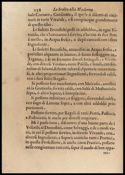 1: Parte prima in cui si tratta delle vivande di grasso