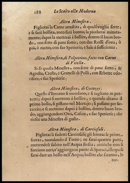 1: Parte prima in cui si tratta delle vivande di grasso