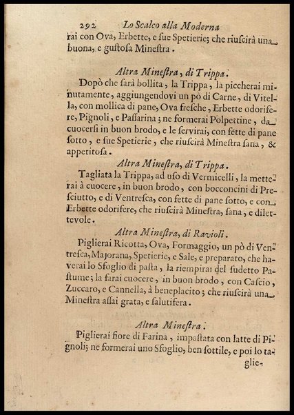 1: Parte prima in cui si tratta delle vivande di grasso