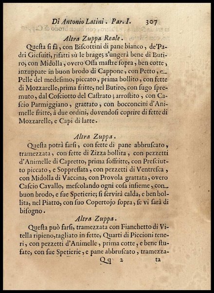 1: Parte prima in cui si tratta delle vivande di grasso
