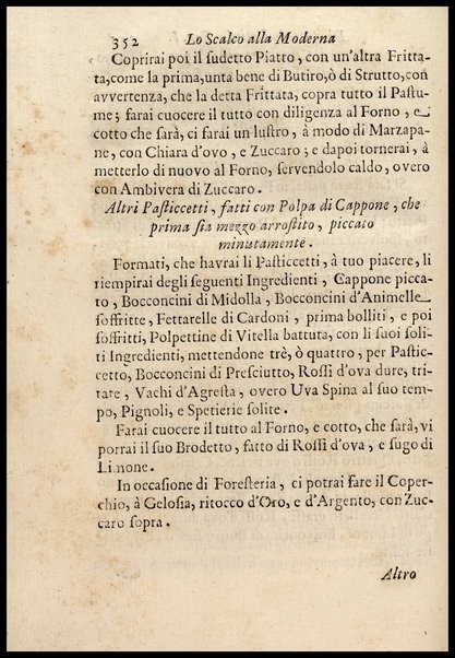 1: Parte prima in cui si tratta delle vivande di grasso