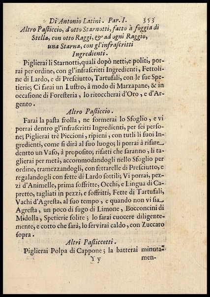 1: Parte prima in cui si tratta delle vivande di grasso