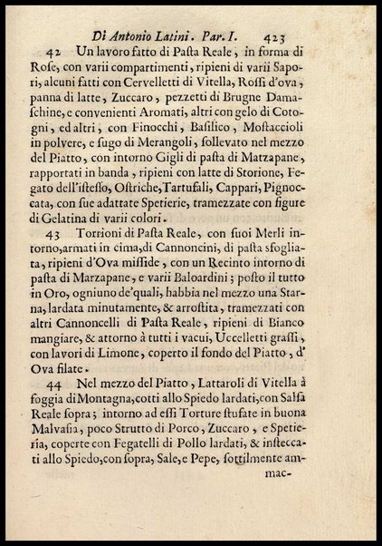 1: Parte prima in cui si tratta delle vivande di grasso