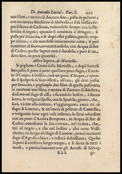 1: Parte prima in cui si tratta delle vivande di grasso