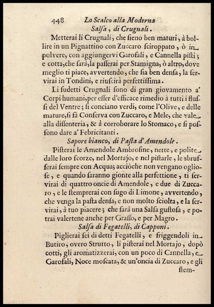 1: Parte prima in cui si tratta delle vivande di grasso