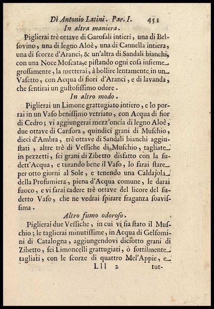 1: Parte prima in cui si tratta delle vivande di grasso