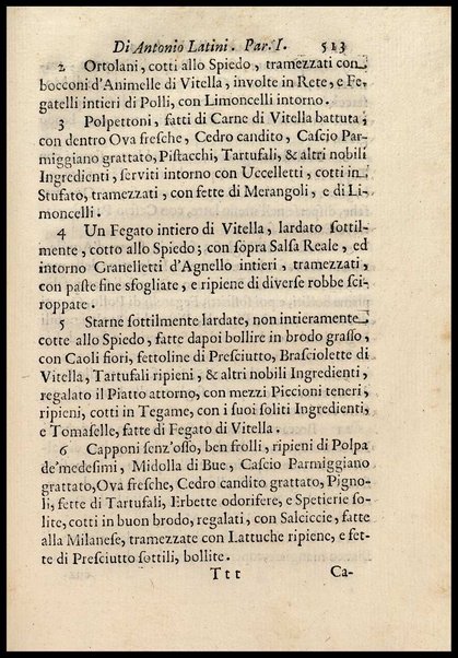 1: Parte prima in cui si tratta delle vivande di grasso