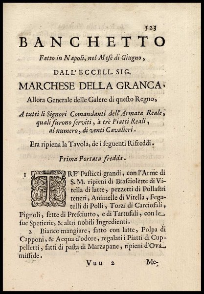 1: Parte prima in cui si tratta delle vivande di grasso