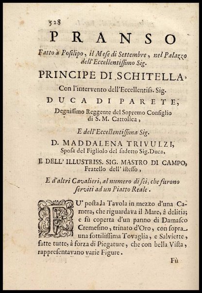 1: Parte prima in cui si tratta delle vivande di grasso