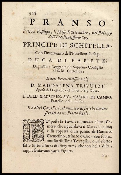 1: Parte prima in cui si tratta delle vivande di grasso