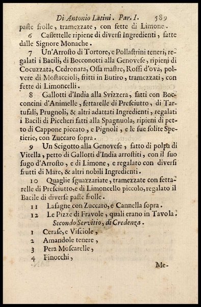 1: Parte prima in cui si tratta delle vivande di grasso