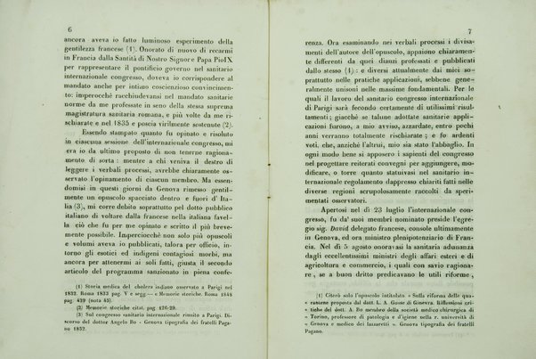 Sul sanitario congresso internazionale aperto a Parigi nel di 23 luglio 1851 e chiuso nel di 19 gennaio 1852 : cenni storici / di Agostino Cappello