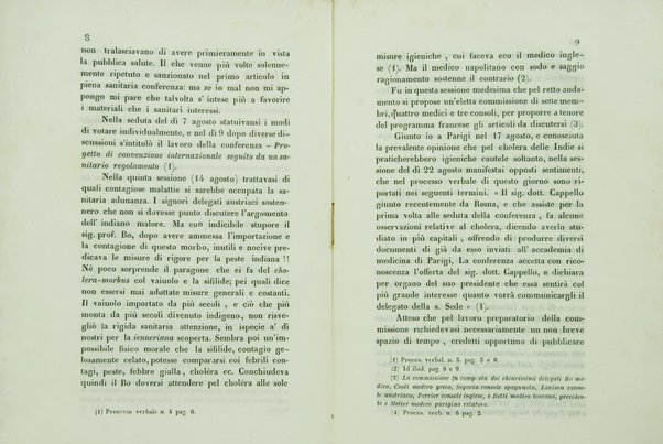 Sul sanitario congresso internazionale aperto a Parigi nel di 23 luglio 1851 e chiuso nel di 19 gennaio 1852 : cenni storici / di Agostino Cappello