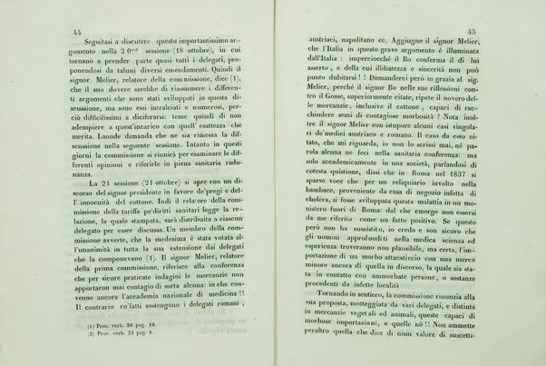 Sul sanitario congresso internazionale aperto a Parigi nel di 23 luglio 1851 e chiuso nel di 19 gennaio 1852 : cenni storici / di Agostino Cappello