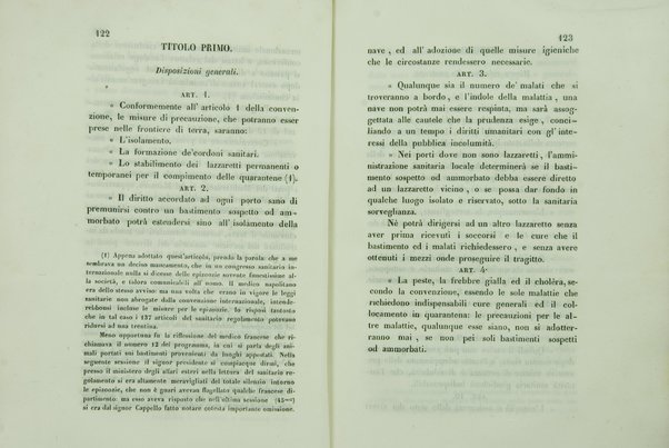 Sul sanitario congresso internazionale aperto a Parigi nel di 23 luglio 1851 e chiuso nel di 19 gennaio 1852 : cenni storici / di Agostino Cappello