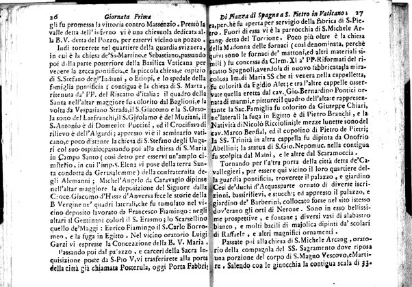 Nuova descrizione di Roma antica, e moderna e di tutti li più nobili monumenti sagri, e profani che sono in essa, e nelle sue vicinanze: cioè archi, tempj, anfiteatri, cerchi, obelischi, basiliche, e chiese, colla notizia delle reliquie più insigni, che si conservano in esse: palazzi, biblioteche, musei, e ville, pitture, e scolture, co' nomi de più celebri architetti, pittori, e scultori fino al presente; ed in fine la cronologia di tutt'i romani pontefici