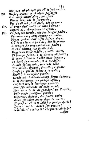 1: Tomo primo in cui si contengono La Sofonisba del Trissino. L'Oreste del Rucellai non più stampato. L'Edipo di Sofocle tradotto dal Giustiniano. La Merope del Torelli. Premessa un'istoria del teatro, e difesa di esso