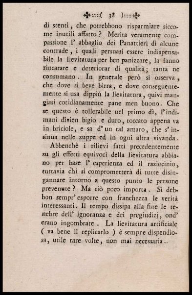 Instruzione a i panattieri di citta' e di campagna sul modo il piu' facile e vantaggioso di far pane con le regole di scegliere, conservare e macinare il grano, di mantener la farina, di apparecchiare ed usare il lievito... Del signor Parmentier regio censore ec. Traduzione dal francese