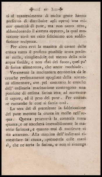 Instruzione a i panattieri di citta' e di campagna sul modo il piu' facile e vantaggioso di far pane con le regole di scegliere, conservare e macinare il grano, di mantener la farina, di apparecchiare ed usare il lievito... Del signor Parmentier regio censore ec. Traduzione dal francese