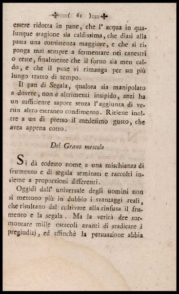 Instruzione a i panattieri di citta' e di campagna sul modo il piu' facile e vantaggioso di far pane con le regole di scegliere, conservare e macinare il grano, di mantener la farina, di apparecchiare ed usare il lievito... Del signor Parmentier regio censore ec. Traduzione dal francese