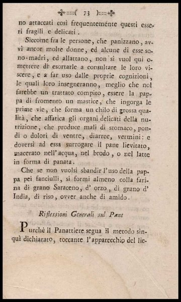 Instruzione a i panattieri di citta' e di campagna sul modo il piu' facile e vantaggioso di far pane con le regole di scegliere, conservare e macinare il grano, di mantener la farina, di apparecchiare ed usare il lievito... Del signor Parmentier regio censore ec. Traduzione dal francese