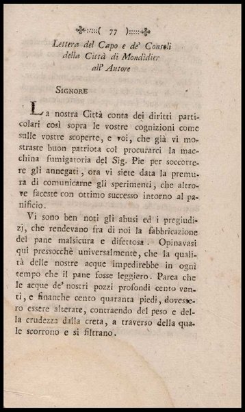 Instruzione a i panattieri di citta' e di campagna sul modo il piu' facile e vantaggioso di far pane con le regole di scegliere, conservare e macinare il grano, di mantener la farina, di apparecchiare ed usare il lievito... Del signor Parmentier regio censore ec. Traduzione dal francese