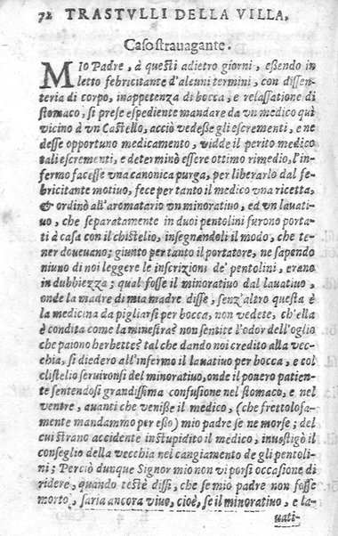 Trastulli della villa distinti in sette giornate, doue si legono in discorsi, e ragionamenti nouelle morali, motteggi arguti ... curiosità dramatica del Sig. Camillo Scaliggeri dalla Fratta, l'Academico Vario. Con due tauole, vna delle nouelle, e l'altra delle cose più notabili