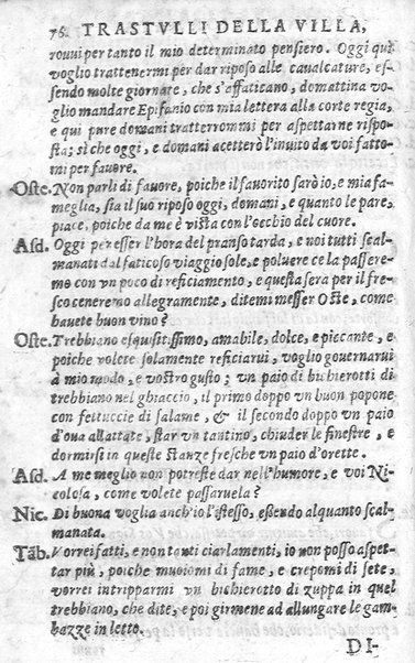 Trastulli della villa distinti in sette giornate, doue si legono in discorsi, e ragionamenti nouelle morali, motteggi arguti ... curiosità dramatica del Sig. Camillo Scaliggeri dalla Fratta, l'Academico Vario. Con due tauole, vna delle nouelle, e l'altra delle cose più notabili