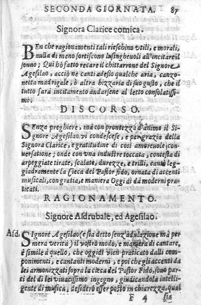 Trastulli della villa distinti in sette giornate, doue si legono in discorsi, e ragionamenti nouelle morali, motteggi arguti ... curiosità dramatica del Sig. Camillo Scaliggeri dalla Fratta, l'Academico Vario. Con due tauole, vna delle nouelle, e l'altra delle cose più notabili