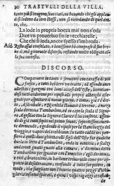 Trastulli della villa distinti in sette giornate, doue si legono in discorsi, e ragionamenti nouelle morali, motteggi arguti ... curiosità dramatica del Sig. Camillo Scaliggeri dalla Fratta, l'Academico Vario. Con due tauole, vna delle nouelle, e l'altra delle cose più notabili