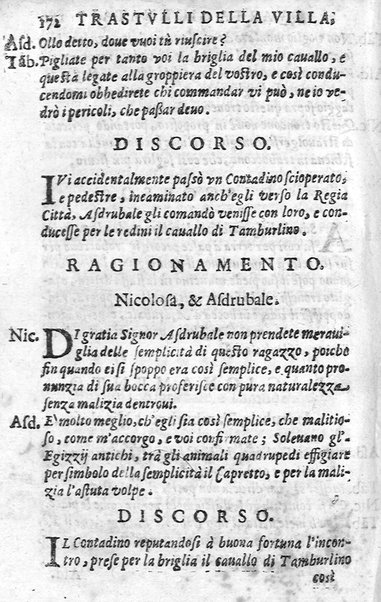 Trastulli della villa distinti in sette giornate, doue si legono in discorsi, e ragionamenti nouelle morali, motteggi arguti ... curiosità dramatica del Sig. Camillo Scaliggeri dalla Fratta, l'Academico Vario. Con due tauole, vna delle nouelle, e l'altra delle cose più notabili