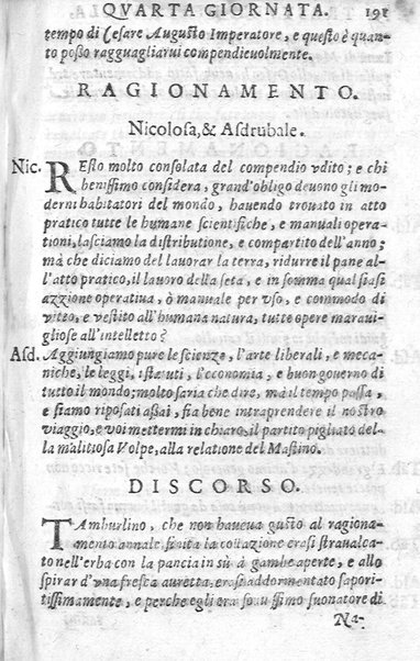 Trastulli della villa distinti in sette giornate, doue si legono in discorsi, e ragionamenti nouelle morali, motteggi arguti ... curiosità dramatica del Sig. Camillo Scaliggeri dalla Fratta, l'Academico Vario. Con due tauole, vna delle nouelle, e l'altra delle cose più notabili