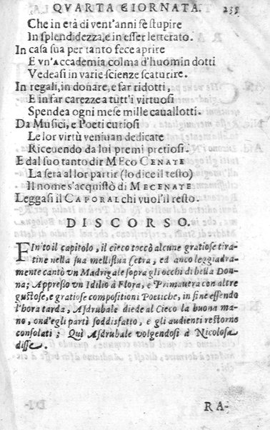 Trastulli della villa distinti in sette giornate, doue si legono in discorsi, e ragionamenti nouelle morali, motteggi arguti ... curiosità dramatica del Sig. Camillo Scaliggeri dalla Fratta, l'Academico Vario. Con due tauole, vna delle nouelle, e l'altra delle cose più notabili