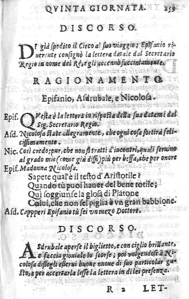 Trastulli della villa distinti in sette giornate, doue si legono in discorsi, e ragionamenti nouelle morali, motteggi arguti ... curiosità dramatica del Sig. Camillo Scaliggeri dalla Fratta, l'Academico Vario. Con due tauole, vna delle nouelle, e l'altra delle cose più notabili