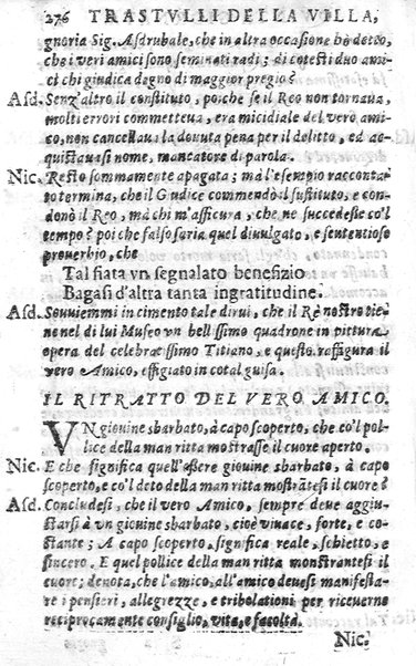 Trastulli della villa distinti in sette giornate, doue si legono in discorsi, e ragionamenti nouelle morali, motteggi arguti ... curiosità dramatica del Sig. Camillo Scaliggeri dalla Fratta, l'Academico Vario. Con due tauole, vna delle nouelle, e l'altra delle cose più notabili