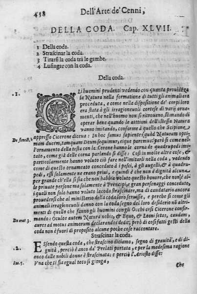 L'arte de' cenni con la quale formandosi fauella visibile, si tratta della muta eloquenza, che non è altro che un facondo silentio. Diuisa in due parti ... di Giouanni Bonifaccio giureconsulto, & assessore. L'Opportuno Academico Filarmonico