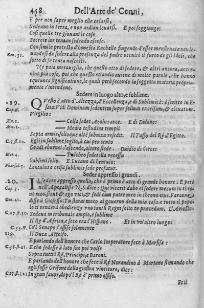 L'arte de' cenni con la quale formandosi fauella visibile, si tratta della muta eloquenza, che non è altro che un facondo silentio. Diuisa in due parti ... di Giouanni Bonifaccio giureconsulto, & assessore. L'Opportuno Academico Filarmonico