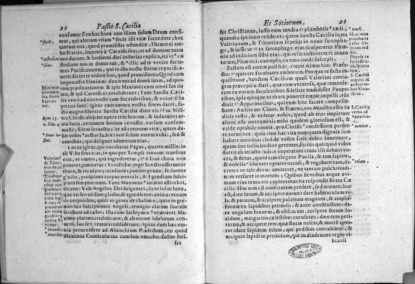 Historia passionis B. Caeciliae virginis, Valeriani, Tiburtij, et Maximi martyrum. Necnon Vrbani, et Lucij pontificum, et mart. vitae. Atque Paschalis papae 1. literae de eorundem sanctorum corporum inuentione, & in vrbem translatione. Omnia ex antiquissimis nobilium vrbis bibliothecarum manuscriptis exemplaribus ab Antonio Bosio I.V.D. fideliter, accuratèque deprompta, notisque illustrata, et nunc in lucem edita. Accedit relatio eorundem sanctorum corporum nouae inuentionis, & repositionis sub Clemente 8. ...