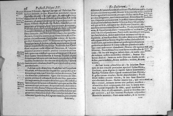 Historia passionis B. Caeciliae virginis, Valeriani, Tiburtij, et Maximi martyrum. Necnon Vrbani, et Lucij pontificum, et mart. vitae. Atque Paschalis papae 1. literae de eorundem sanctorum corporum inuentione, & in vrbem translatione. Omnia ex antiquissimis nobilium vrbis bibliothecarum manuscriptis exemplaribus ab Antonio Bosio I.V.D. fideliter, accuratèque deprompta, notisque illustrata, et nunc in lucem edita. Accedit relatio eorundem sanctorum corporum nouae inuentionis, & repositionis sub Clemente 8. ...