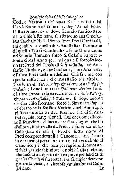 Brevi notizie dell'antico, e moderno stato della chiesa collegiata di S. Anastasia di Roma raccolte, e consacrate all'eminentisimo, ... principe, il signor cardinale Nuno da Cunha de Attayde ... da Filippo Cappello ...