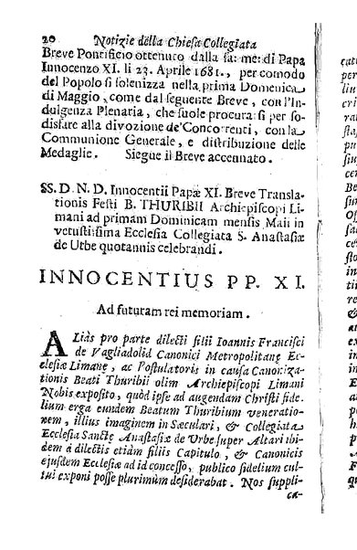 Brevi notizie dell'antico, e moderno stato della chiesa collegiata di S. Anastasia di Roma raccolte, e consacrate all'eminentisimo, ... principe, il signor cardinale Nuno da Cunha de Attayde ... da Filippo Cappello ...