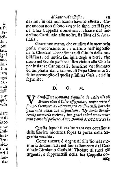 Brevi notizie dell'antico, e moderno stato della chiesa collegiata di S. Anastasia di Roma raccolte, e consacrate all'eminentisimo, ... principe, il signor cardinale Nuno da Cunha de Attayde ... da Filippo Cappello ...