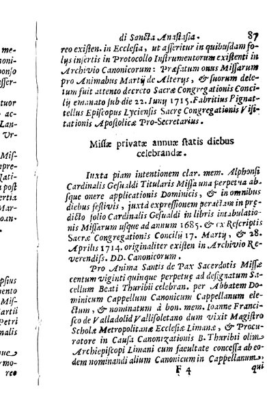 Brevi notizie dell'antico, e moderno stato della chiesa collegiata di S. Anastasia di Roma raccolte, e consacrate all'eminentisimo, ... principe, il signor cardinale Nuno da Cunha de Attayde ... da Filippo Cappello ...