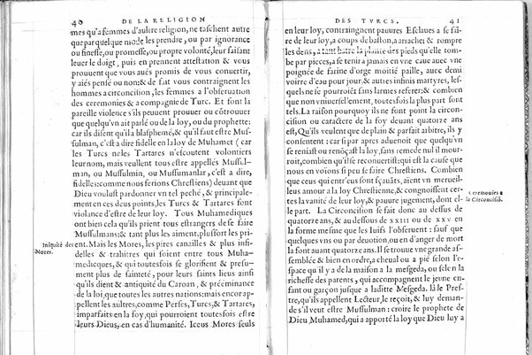 De la republique des Turcs: & là ou l'occasion s'offrera, des meurs & loy de tous Mohamedistes, par Guillaume Postel cosmopolite