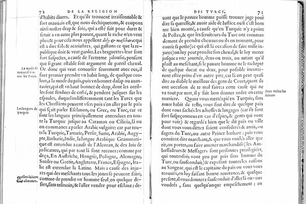 De la republique des Turcs: & là ou l'occasion s'offrera, des meurs & loy de tous Mohamedistes, par Guillaume Postel cosmopolite