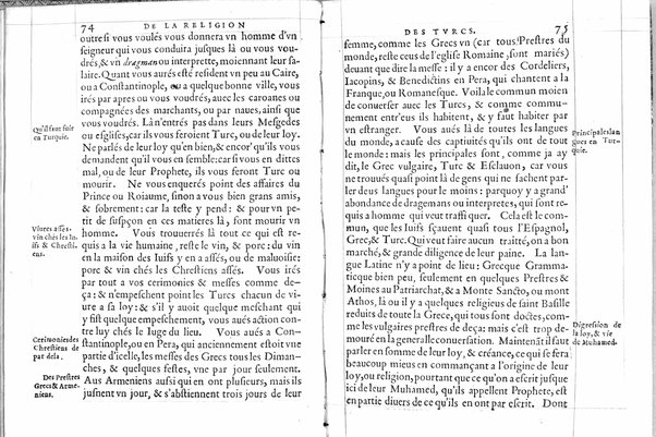 De la republique des Turcs: & là ou l'occasion s'offrera, des meurs & loy de tous Mohamedistes, par Guillaume Postel cosmopolite