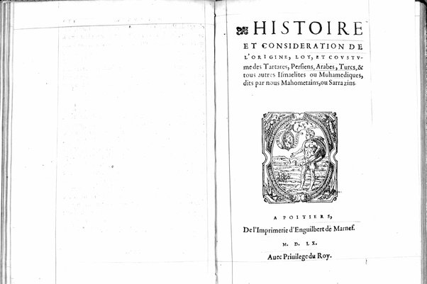 De la republique des Turcs: & là ou l'occasion s'offrera, des meurs & loy de tous Mohamedistes, par Guillaume Postel cosmopolite