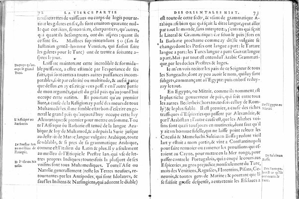 De la republique des Turcs: & là ou l'occasion s'offrera, des meurs & loy de tous Mohamedistes, par Guillaume Postel cosmopolite